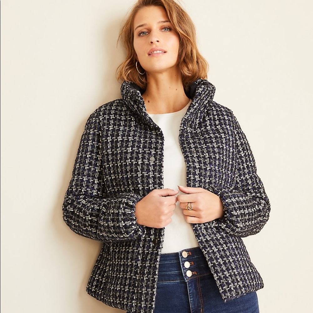 Tweed Puffer Coat